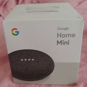 Black dark grey google home mini